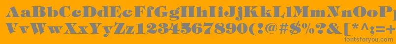 Tiffblack Font – Gray Fonts on Orange Background