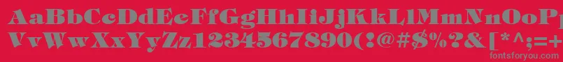 Tiffblack Font – Gray Fonts on Red Background