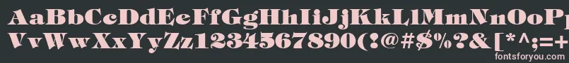 Tiffblack Font – Pink Fonts on Black Background