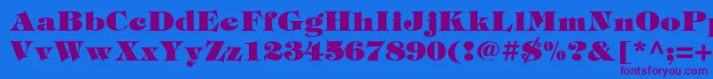 Tiffblack Font – Purple Fonts on Blue Background