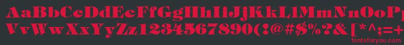 Tiffblack Font – Red Fonts on Black Background