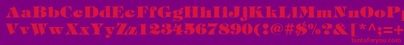 Tiffblack Font – Red Fonts on Purple Background