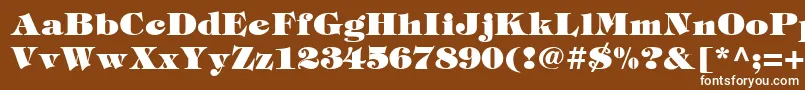 Tiffblack Font – White Fonts on Brown Background