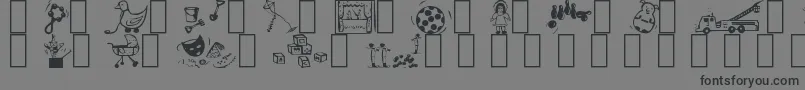 Toys Font – Black Fonts on Gray Background