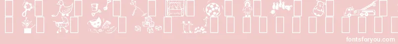 Toys Font – White Fonts on Pink Background