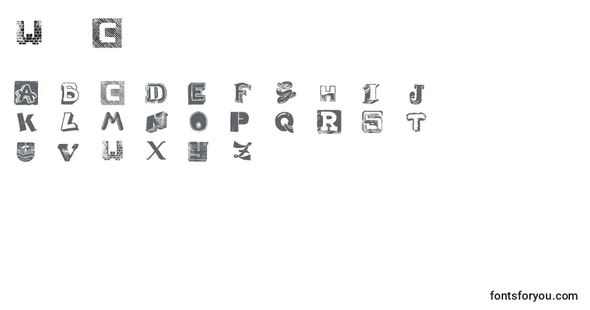 WeirdCuts Font – alphabet, numbers, special characters