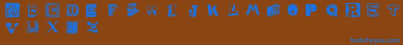 Шрифт WeirdCuts – синие шрифты на коричневом фоне