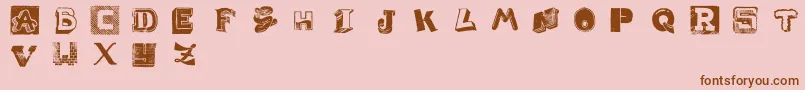 WeirdCuts Font – Brown Fonts on Pink Background