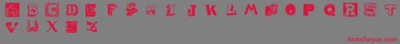 WeirdCuts Font – Red Fonts on Gray Background