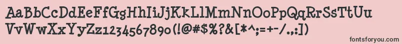 MinyaNouvelleBd Font – Black Fonts on Pink Background