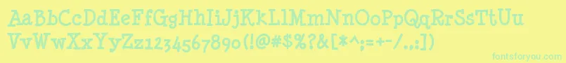 Weitere Informationen zur MinyaNouvelleBd-Schriftart MinyaNouvelleBd-Schriftart – Grüne Schriften auf gelbem Hintergrund