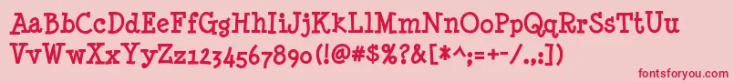 フォントMinyaNouvelleBd – ピンクの背景に赤い文字