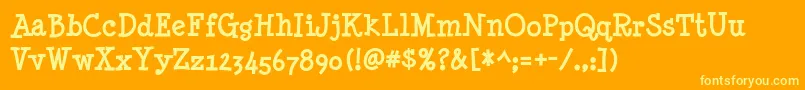 MinyaNouvelleBd Font – Yellow Fonts on Orange Background