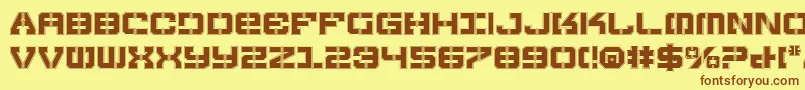 Vyperp Font – Brown Fonts on Yellow Background