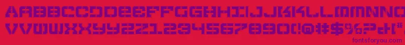 Vyperp-Schriftart – Violette Schriften auf rotem Hintergrund