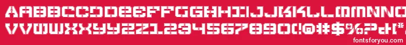 フォントVyperp – 赤い背景に白い文字