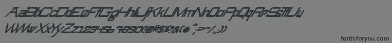 フォントSwingarmyoriThickitalic – 黒い文字の灰色の背景