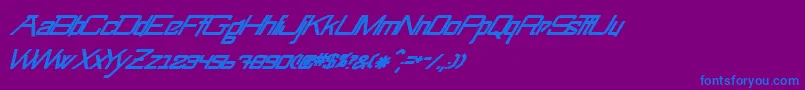 SwingarmyoriThickitalic Font – Blue Fonts on Purple Background