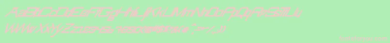 Fonte SwingarmyoriThickitalic – fontes rosa em um fundo verde