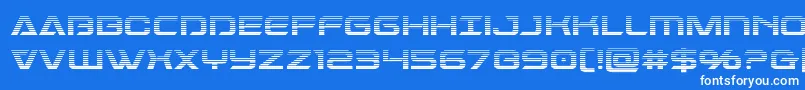 Damerongrad Font – White Fonts on Blue Background