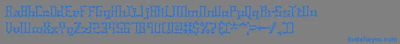 PincersBrk Font – Blue Fonts on Gray Background