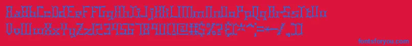 PincersBrk Font – Blue Fonts on Red Background