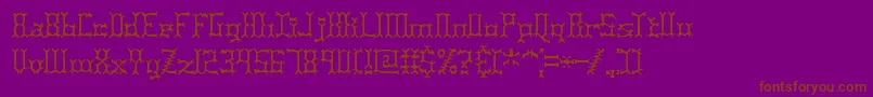 PincersBrk Font – Brown Fonts on Purple Background