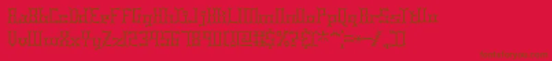 PincersBrk Font – Brown Fonts on Red Background