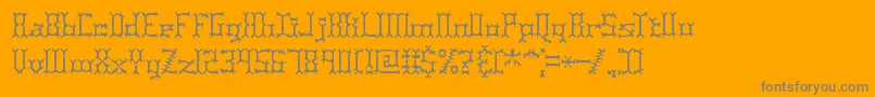 PincersBrk-Schriftart – Graue Schriften auf orangefarbenem Hintergrund