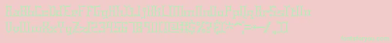 PincersBrk Font – Green Fonts on Pink Background