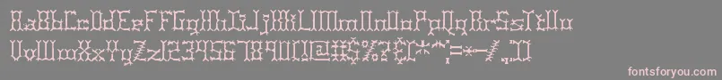 PincersBrk Font – Pink Fonts on Gray Background