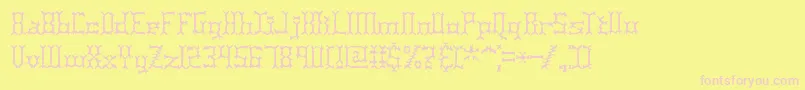 PincersBrk Font – Pink Fonts on Yellow Background