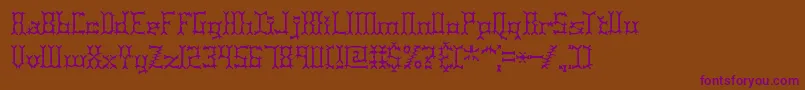 PincersBrk Font – Purple Fonts on Brown Background