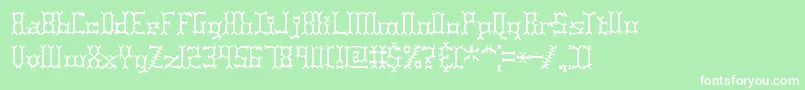 PincersBrk Font – White Fonts on Green Background