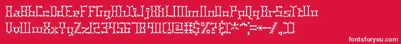 PincersBrk Font – White Fonts on Red Background