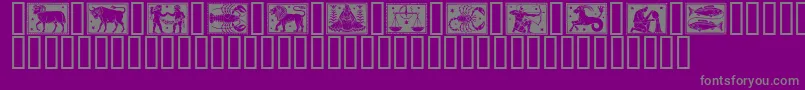 Шрифт Zodiac01 – серые шрифты на фиолетовом фоне