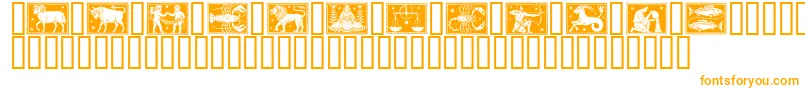 Zodiac01 Font – Orange Fonts on White Background
