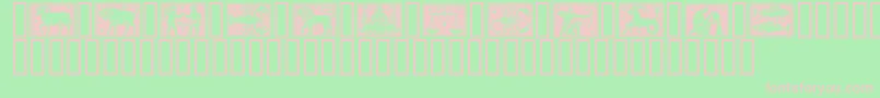 Zodiac01 Font – Pink Fonts on Green Background