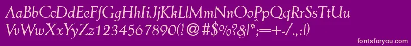 fuente AesopItalic – Fuentes Rosadas Sobre Fondo Morado