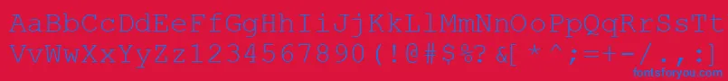 CourierNewKoi8 Font – Blue Fonts on Red Background