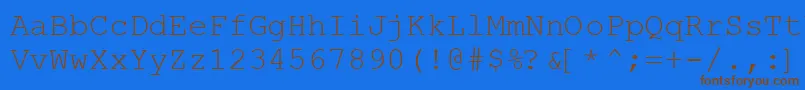 CourierNewKoi8 Font – Brown Fonts on Blue Background