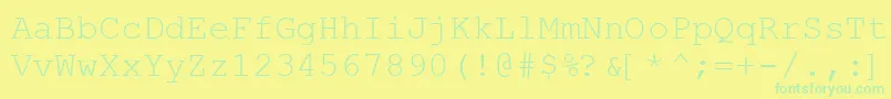 fuente CourierNewKoi8 – Fuentes Verdes Sobre Fondo Amarillo