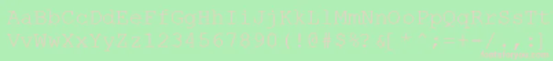 CourierNewKoi8 Font – Pink Fonts on Green Background