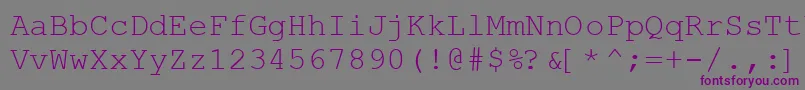 フォントCourierNewKoi8 – 紫色のフォント、灰色の背景
