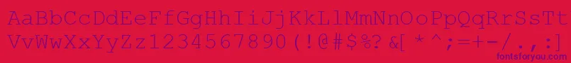 CourierNewKoi8 Font – Purple Fonts on Red Background