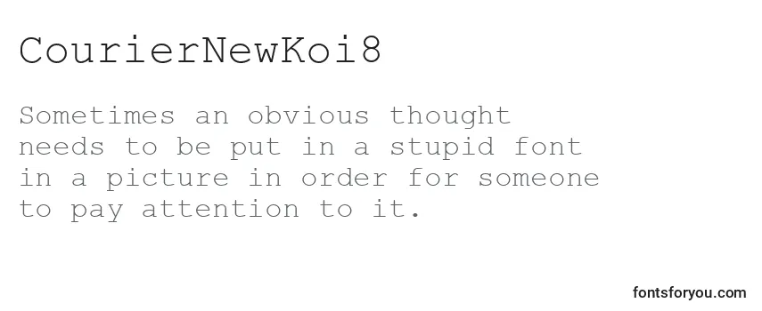 Review of the CourierNewKoi8 Font