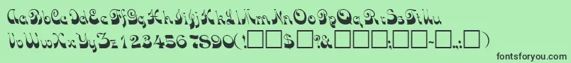 TradewindsskRegular Font – Black Fonts on Green Background