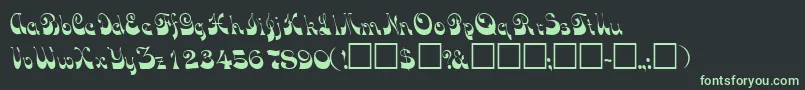 TradewindsskRegular Font – Green Fonts on Black Background