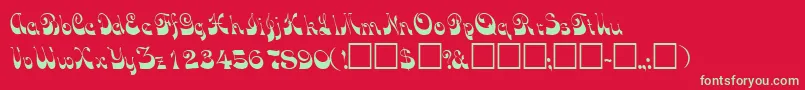 TradewindsskRegular Font – Green Fonts on Red Background