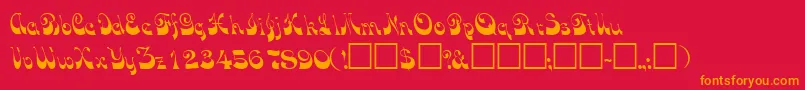 TradewindsskRegular Font – Orange Fonts on Red Background